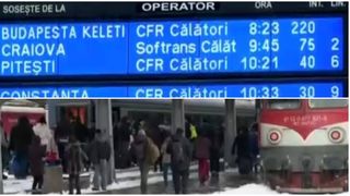 VIDEO Mersul trenurilor, afectat de vremea de iarnă