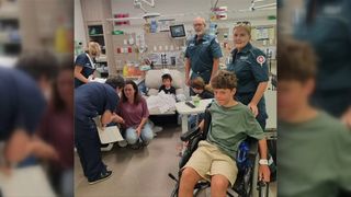 Familia lui Austin, la spital