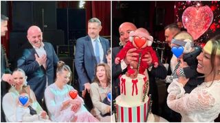 VIDEO Roxana Nemeș, botez elegant pentru gemenii ei