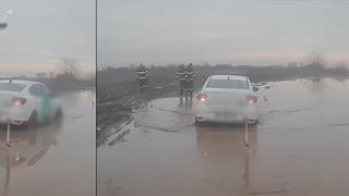 VIDEO Șofer de ride-sharing, blocat &icirc;n noroi l&acirc;ngă Aeroportul Otopeni