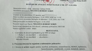robert negoita, test antidrog