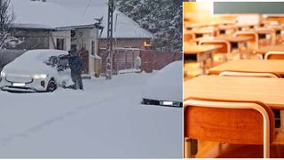 VIDEO Rom&acirc;nia, sub zăpadă! Cursuri online &icirc;n Giurgiu, Vrancea și Galați, din cauza ninsorilor