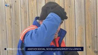 VIDEO Asistații social, mobilizați la dezăpezire &icirc;n județul Galați. Lipsa implicării duce la o posibilă suspendare a ajutorului social