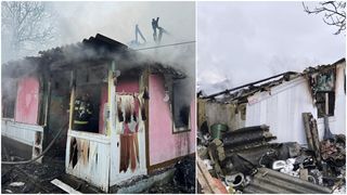 Focul a făcut prăpăd &icirc;n Botoșani. &Icirc;n plină iarnă, casa unui bărbat s-a făcut scrum