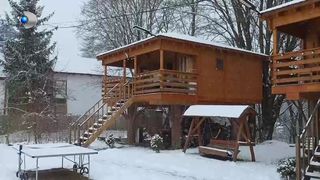 VIDEO &bdquo;Peisajul completează perfect atmosfera&rdquo;. Cazări &icirc;n copac, &icirc;ntr-un decor de basm din Valea Avrigului