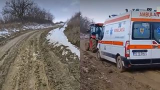 Un bărbat a murit p&acirc;nă a ajuns ambulanța la el. Autospeciala s-a &icirc;mpotmolit &icirc;n noroi pe drumul spre pacient