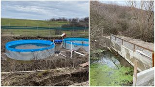 Caz șocant &icirc;n Dolj! Un preot a redirecționat un p&acirc;r&acirc;u și a construit un baraj ca să &icirc;și facă păstrăvărie