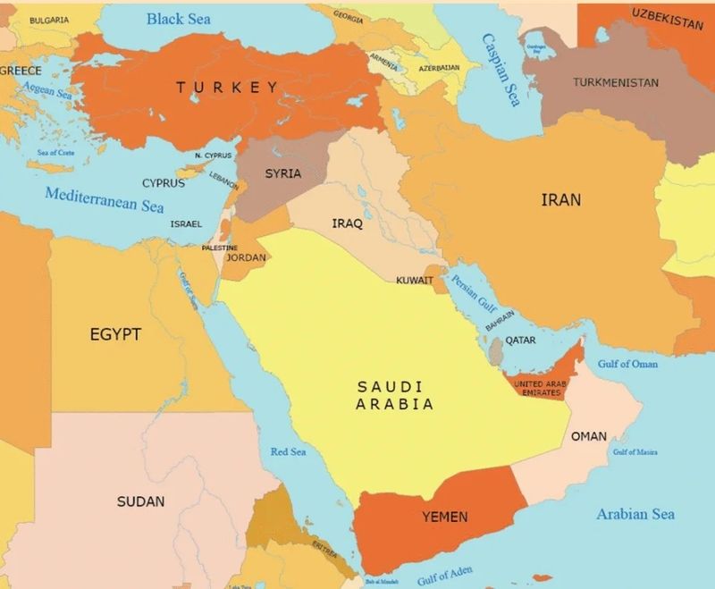 Harta Orientului Mijlociu