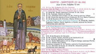 Ce sărbătoare este &icirc;n Calendarul ortodox pe 4 martie 2026?