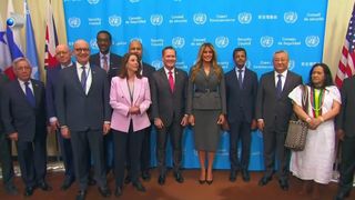 VIDEO Melania Trump, prima soție a unui lider mondial care a prezidat Consiliul ONU