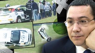 VIDEO Victor Ponta, implicat &icirc;ntr-un accident spectaculos! Imagini din momentul răsturnării mașinii