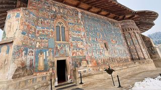 Mănăstirea Voroneț, fațada de Sud - februarie 2026&nbsp;&nbsp;