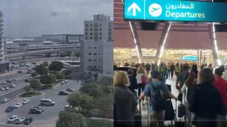 VIDEO Mai mulți răniți după noi explozii l&acirc;ngă aeroportul din Dubai. O navă bombardată &icirc;n apropiere