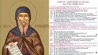 Ce sărbătoare este &icirc;n Calendarul ortodox pe 14 martie 2026?