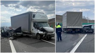 Accident grav &icirc;n Olt. Două persoane au ajuns la spital, circulația e blocată