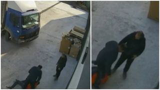 Fiul unui fost primar din Timiș, filmat c&acirc;nd a bătut cu pumnii și picioarele un bărbat. Agresorul a fost reținut