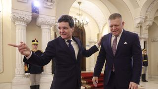 Premierul slovac Robert Fico, la Palatul Cotroceni, 27 martie 2026.
