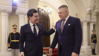 Premierul slovac Robert Fico, la Palatul Cotroceni, 27 martie 2026.