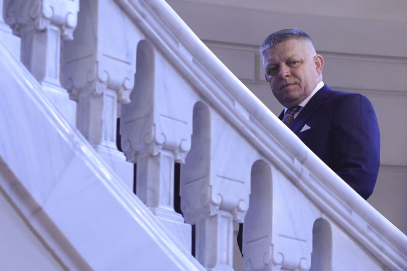 Premierul slovac Robert Fico, la Palatul Cotroceni, 27 martie 2026.