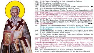 Ce sărbătoare este &icirc;n Calendarul ortodox pe 29 martie 2026?