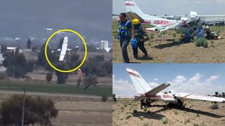 VIDEO Momentul șocant &icirc;n care un avion de mici dimensiuni se prăbușește după decolare. Patru oameni și-au pierdut viața