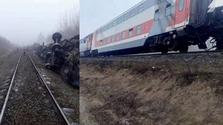 VIDEO Tren deraiat &icirc;n Rusia, mai mulți pasageri sunt blocați sub roți