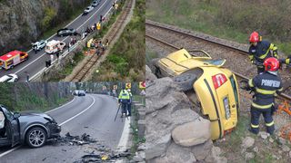 VIDEO O gravidă a murit și alte trei persoane au fost rănite, după impactul frontal dintre două mașini. Accident cumplit &icirc;n județul V&acirc;lcea