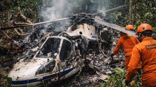 VIDEO Opt persoane au murit după ce un elicopter s-a prăbușit la cinci minute după decolare