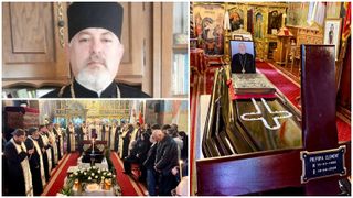 Imagini de la priveghiul preotului Clement, care a pierit &icirc;n timpul incendiului din Onești. Reușise să se salveze, dar s-a &icirc;ntors &icirc;n casa cuprinsă de flăcări