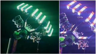 VIDEO Noapte de distracție, transformată &icirc;ntr-un coșmar, &icirc;n Caransebeș! Mai mulți tineri au ajuns la spital după ce un carusel s-a blocat