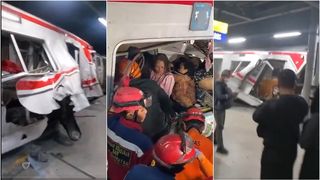 Două trenuri s-au ciocnit violent &icirc;ntr-o gară din Indonezia