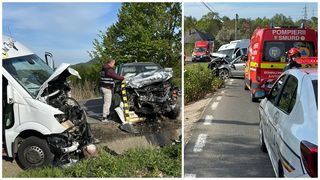 VIDEO Planul Roșu de Intervenție, activat &icirc;n Maramureș. Impactul dintre o mașină și un microbuz a făcut 13 victime