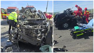 Accident cumplit pe A1. Traficul e blocat total &icirc;n urma impactului dintre două TIR-uri și o mașină