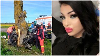 VIDEO Denisa a murit &icirc;n accidentul de pe DN38. T&acirc;năra de 21 de ani conducea cu 130km/h atunci c&acirc;nd a intrat cu mașina &icirc;n copac