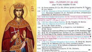 Ce sărbătoare este &icirc;n Calendarul ortodox pe 5 mai 2026?