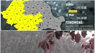 VIDEO Cod galben de instabilitate atmosferică &icirc;n jumătate de țară. Vremea se răcește și vin ploi torențiale