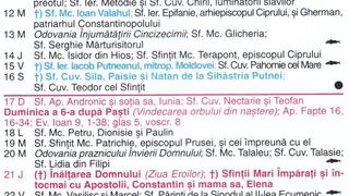 Calendar ortodox mai 2026
