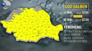 VIDEO Cod galben de ploi și vijelii &icirc;n aproape toată Rom&acirc;nia. Ce anunță meteorologii