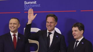 Nicușor Dan, alături de Mark Rutte și președintele Poloniei