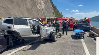 Filmul tragediei de pe DN6. Polițistul decedat ar fi vinovat. Alte trei persoane, rănite