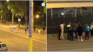 VIDEO Haos &icirc;n Mamaia! Fuga de poliție s-a terminat prost pentru mai mulți tineri
