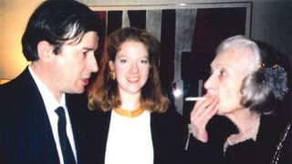 Culianu, alături de logodnica sa Hillary Wiesner și de Christinel Eliade, 27 aprilie 1991