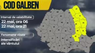 VIDEO Cod galben de v&acirc;nt. Meteorologii avertizează asupra vremii instabile