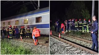 VIDEO O mamă de 49 de ani a murit pe calea ferată, după ce și-a salvat fetița din fața trenului. Femeia a fost spulberată &icirc;n Petroșani