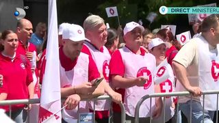 VIDEO &bdquo;Nu aduce nimic bun pentru noi&rdquo;. Sindicaliștii SANITAS, nemulțumiți de noua lege a salarizării