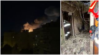 VIDEO Noapte de coşmar pentru sute de familii din Galați, după ce drona rusească a lovit un bloc. Localnicii au mărturisit prin ce au trecut: &bdquo;M-am pitit &icirc;n pat de frică. S-a auzit un b&acirc;z&acirc;it, apoi a explodat totul&rdquo;
