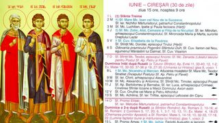 Ce sărbătoare este &icirc;n Calendarul ortodox pe 4 iunie 2026?