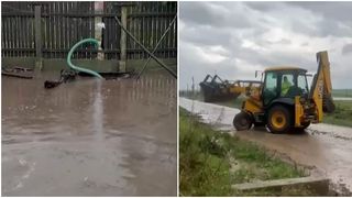 VIDEO Inundații puternice &icirc;n sudul și sud-estul Rom&acirc;niei. Mai multe familii din Buzău au fost la un pas să &icirc;și piardă casele