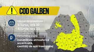 VIDEO Cod galben de ploi torențiale &icirc;n Buzău și &icirc;n mai multe județe din Rom&acirc;nia