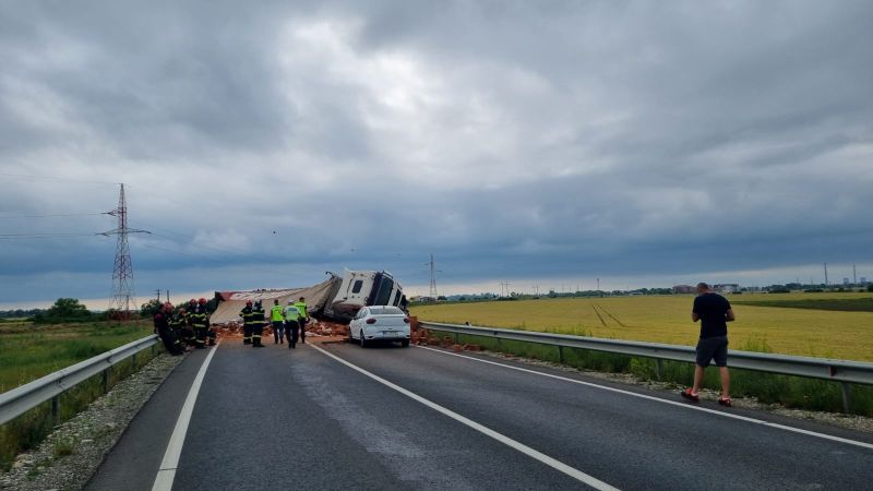 accident timis, barbat mort 